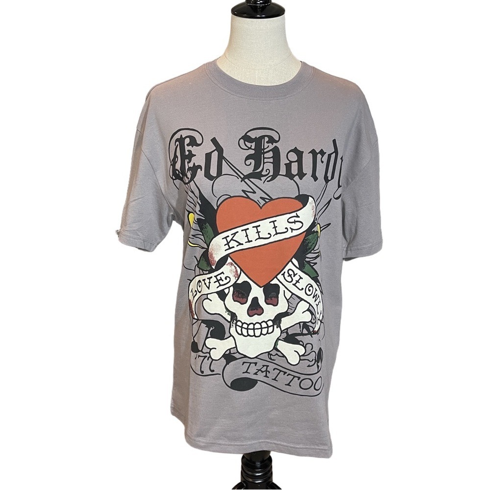 Ed Hardy Love Kills Slowly Tattoo Graphic Tee Shirt‎ Size S